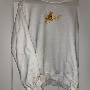 Gildan White Sweater with Bear Design